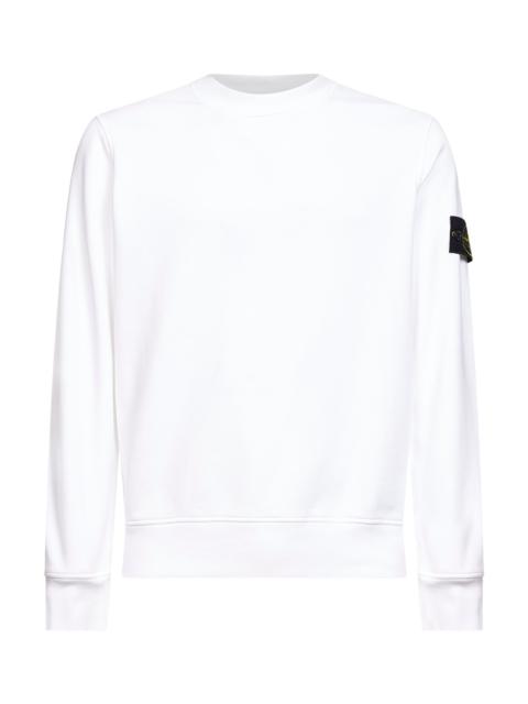 Stone Island White organic cotton crewneck sweatshirt
