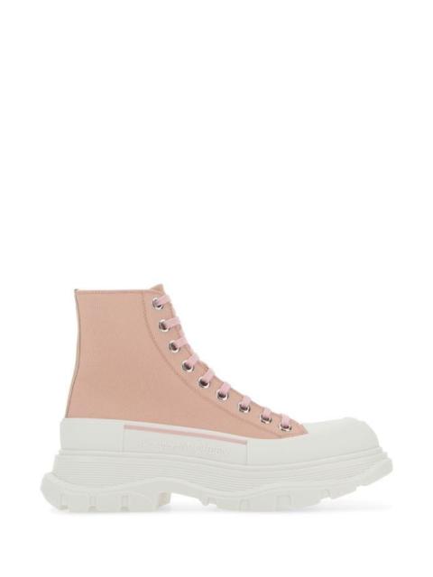 Alexander McQueen ALEXANDER MCQUEEN Pink Canvas Tread Slick Sneakers