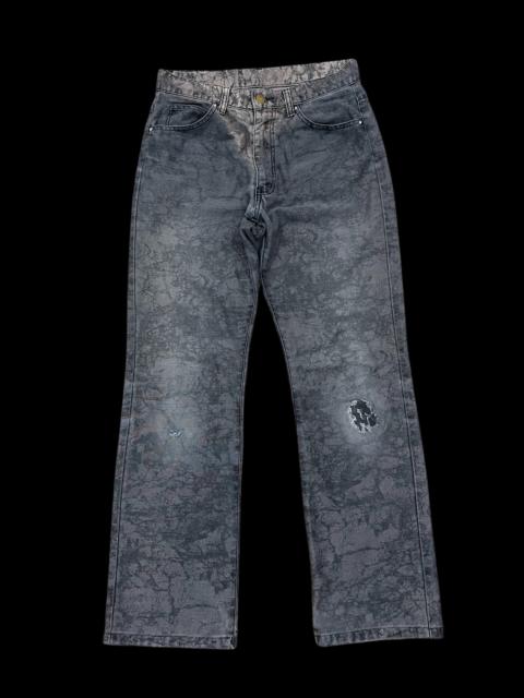 Other Designers Japanese Brand - Japanese Brand Men Bigi Black Faded Bleach Distressed Pants