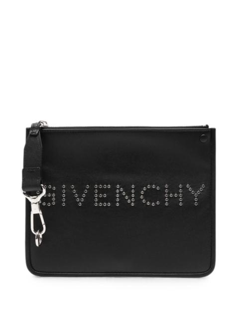 Givenchy Givenchy Men Logo Leather Pouch