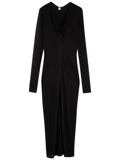 Toteme Draped Mesh Midi Dress