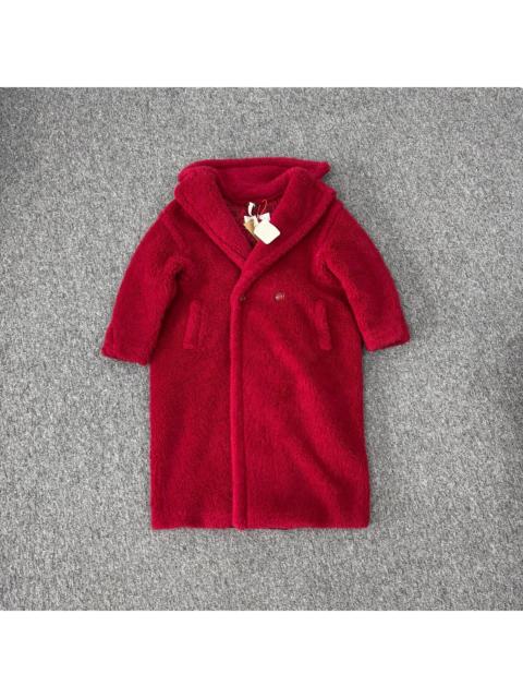 Max Mara MaxMara red Year of the Rabbit limited edition silk alpaca wool teddy coat