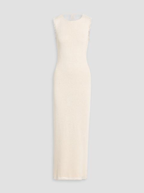 Proenza Schouler Sylvia open-back bouclé-knit maxi dress