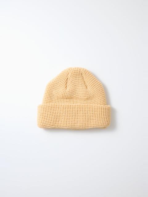ROTOTO® ROTOTO - COTTON WAFFLE KNIT WATCH CAP - RAW BEIGE