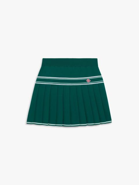 CASABLANCA Green Pleated Knit Mini Skirt | Casablanca Paris