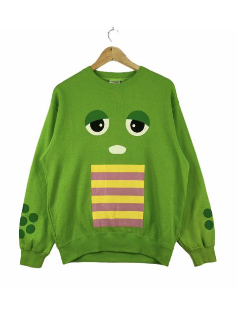 Other Designers Japanese Brand - Gachapin & Mukku Sweatshirt Big Logo Green Medium