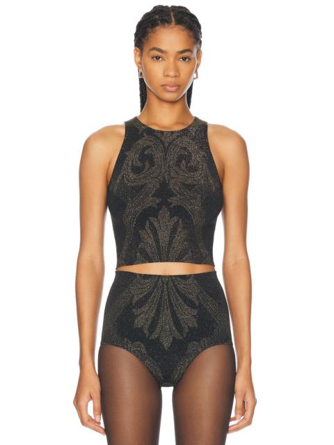 Wolford x Etro Metallic Jacquard Crop Top