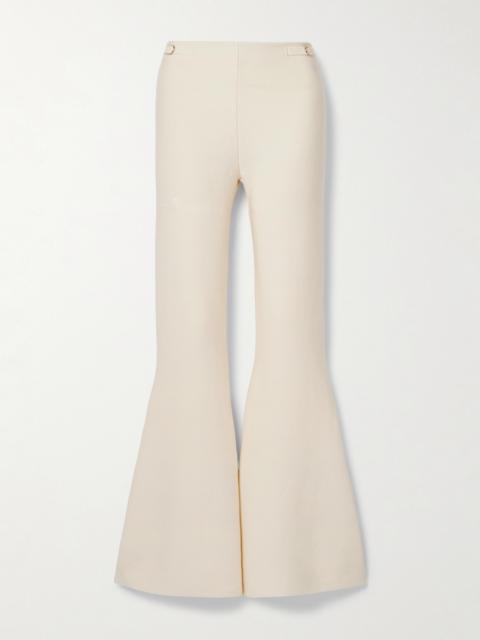 GABRIELA HEARST Ayala Embellished Knitted Wool And Cashmere-blend Flared Pants