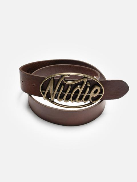 Nudie Jeans Nudie Buckle Leather Belt Dark Brown
