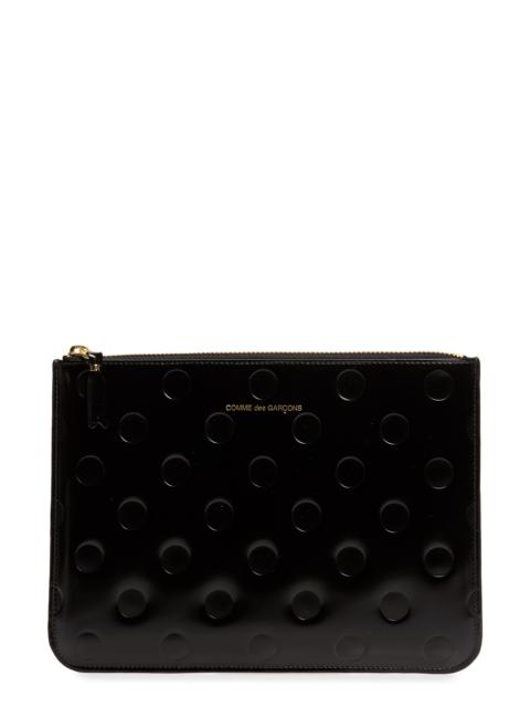 Comme Des Garçons Comme des Garçons Wallets Dot Embossed Large Zip Pouch in Black at Nordstrom
