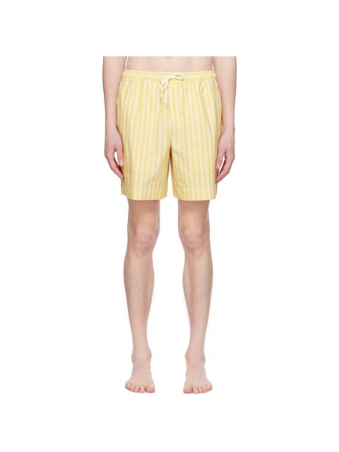 Maison Kitsuné Yellow Casual Board Shorts