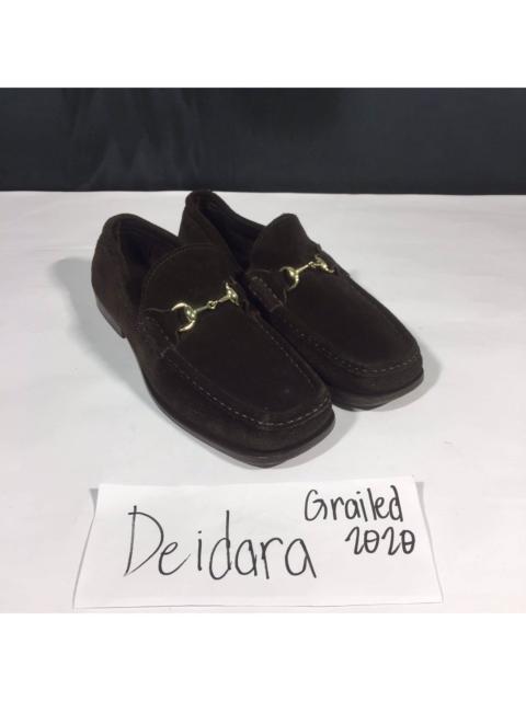 GUCCI Horsebit Suede Leather Loafers