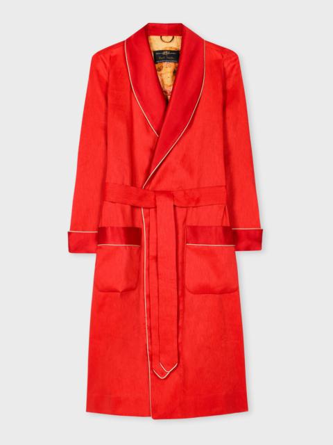 Paul Smith Daniel Hanson For Paul Smith - Red Linen And Silk Dressing Gown
