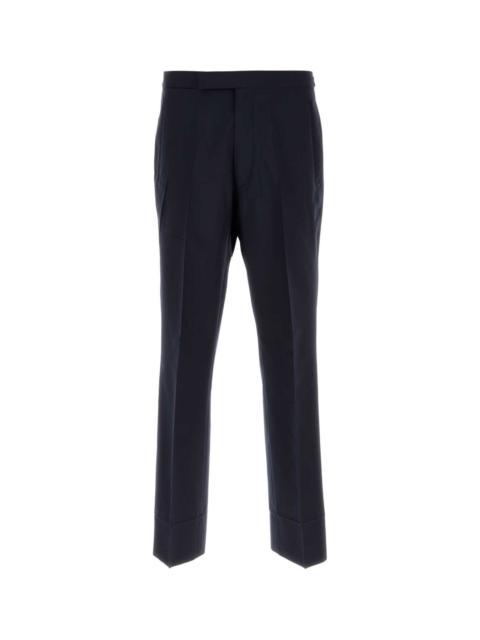 Prada Prada Men Navy Blue Wool Blend Pant