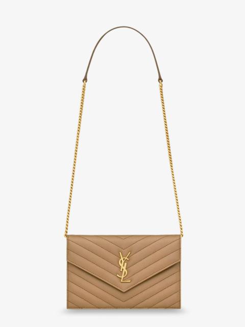 SAINT LAURENT Saint Laurent Envelope Leather Shoulder Bag