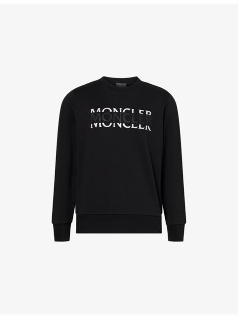 Moncler Badge Crewneck Cotton-Jersey Sweatshirt