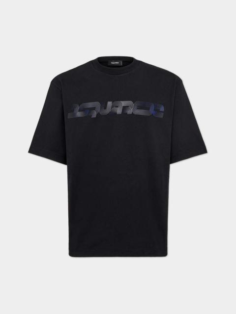 DSQUARED2 LOOSE FIT RAISED PRINT T-SHIRT
