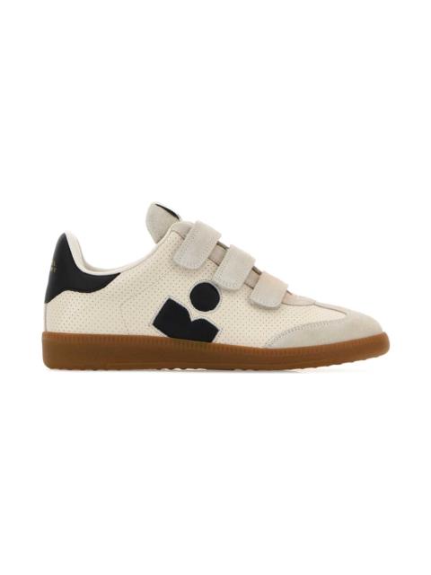 Isabel Marant Chalk Leather And Suede Beth Sneakers