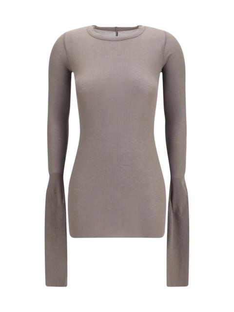 Rick Owens Rick Owens Long-sleeve Ribbed Top Dust Women