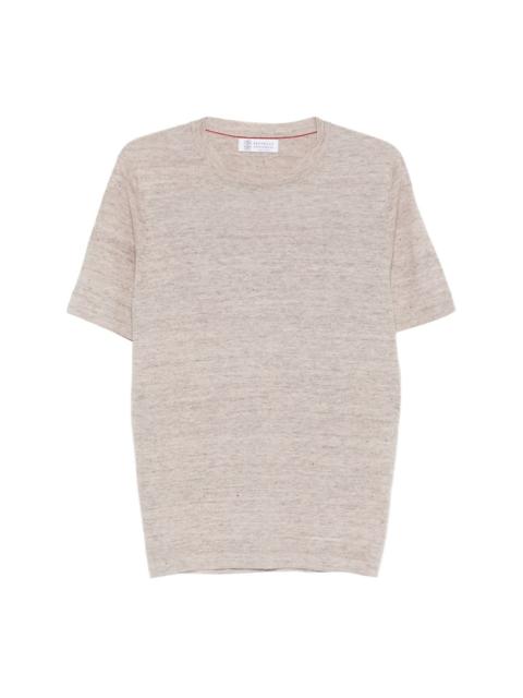 Brunello Cucinelli SHORT-SLEEVE KNITTED T-SHIRT