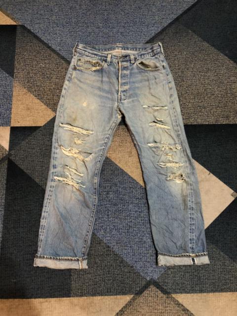 Other Designers Vintage 70’s Levi’s 501 Selvedge Distressed Denim