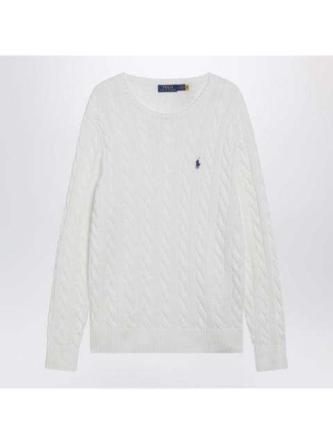 Polo Ralph Lauren Polo Ralph Lauren White Cable-Knit Cotton Sweater Men
