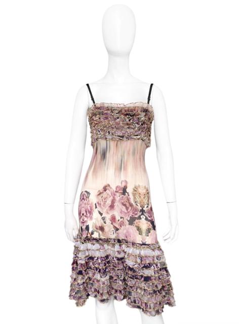 Jean Paul Gaultier Jean Paul Gaultier Spring 2011 Ruched Floral Mesh Dress S