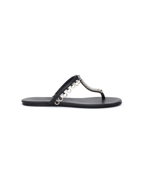 CHRISTOPHER ESBER Pierced Leather Flip Flops black