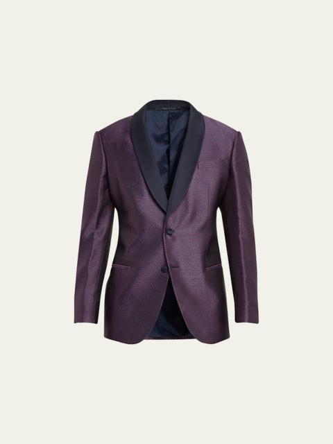 GIORGIO ARMANI Men's Jacquard Shawl Blazer