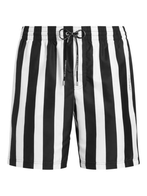 Dolce & Gabbana Men Striped Swim Shorts