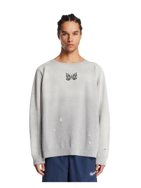 NEEDLES Gray Cotton Logo Sweatshirt