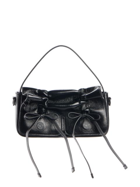 Acne Studios Acne Studios Micro Multipocket Crinkled Leather Handbag in Black at Nordstrom