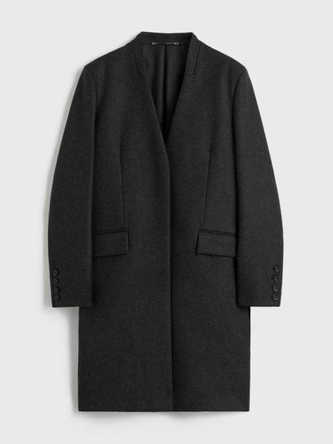 TOTEME Deep pleat coat charcoal melange