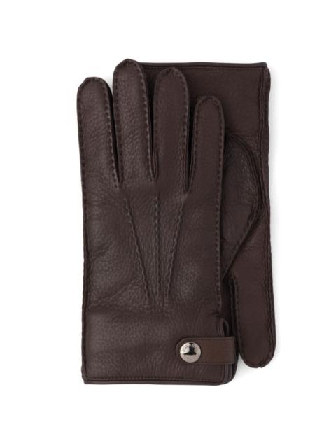 press-stud leather gloves