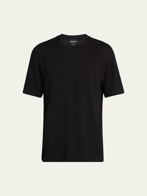GIORGIO ARMANI Men's Raised Chevron T-Shirt
