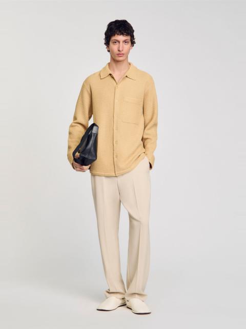 Sandro OVERSIZED KNIT SHIRT