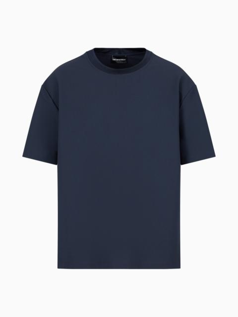 EMPORIO ARMANI Super-lightweight technical-seersucker T-shirt
