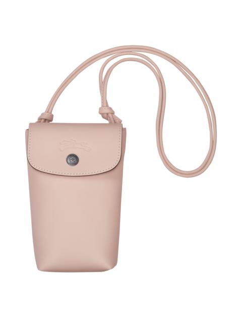 Longchamp Le Pliage Xtra Phone case with leather lace Nude - Leather