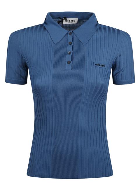Miu Miu Miu Miu Women Ribbed Polo Shirt