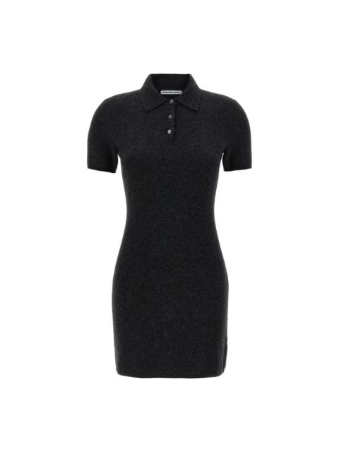 Alexander Wang Wool-Blend Short Sleeve Polo Dress