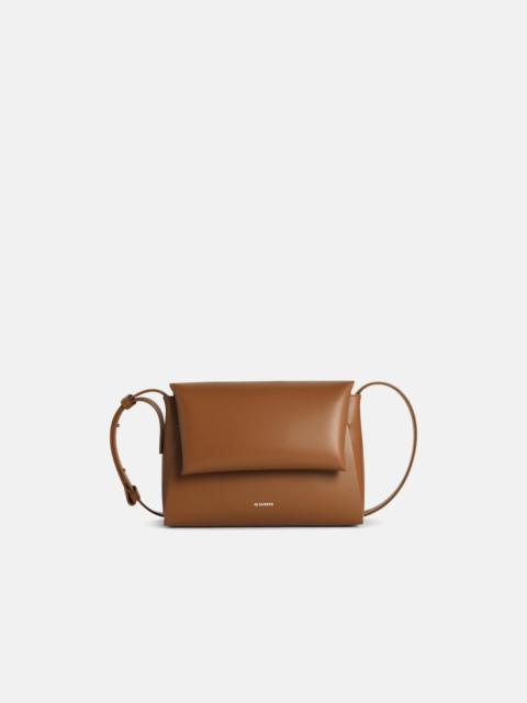 Jil Sander 'MESSENGER' BROWN LEATHER CROSSBODY BAG