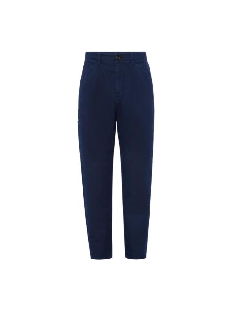 Brunello Cucinelli Brunello Cucinelli Gabardine trousers in Navy Blue at Nordstrom