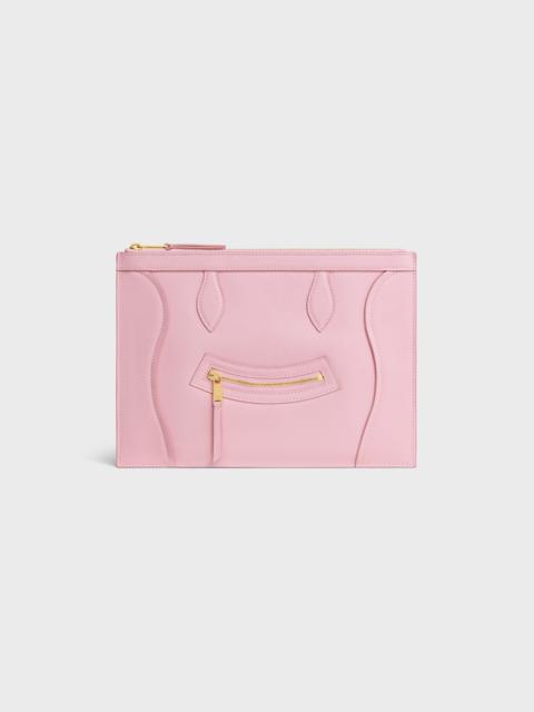 CELINE MEDIUM POUCH IN GLOSSY CALFSKIN