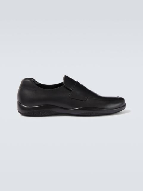 Prada Toblach leather penny loafers