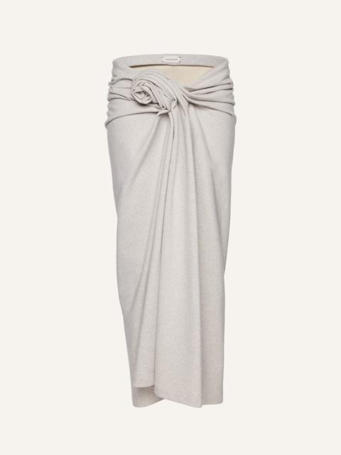 MAGDA BUTRYM Gathered rose midi skirt in grey