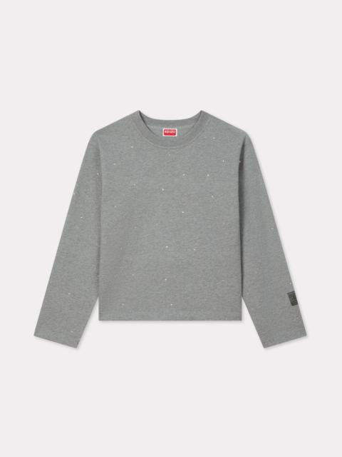 KENZO 'KENZO Elephant Logo' strass embroidered long sleeve T-shirt