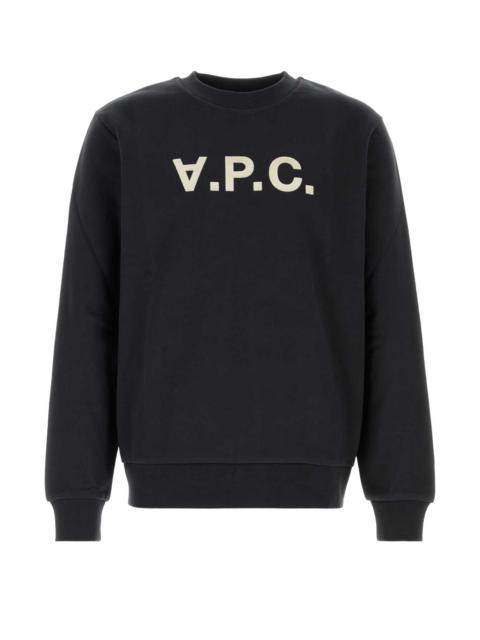 A.P.C. A.P.C. Men Black Stretch Cotton Sweatshirt