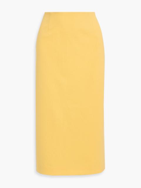 CAROLINA HERRERA Wool-blend twill midi pencil skirt