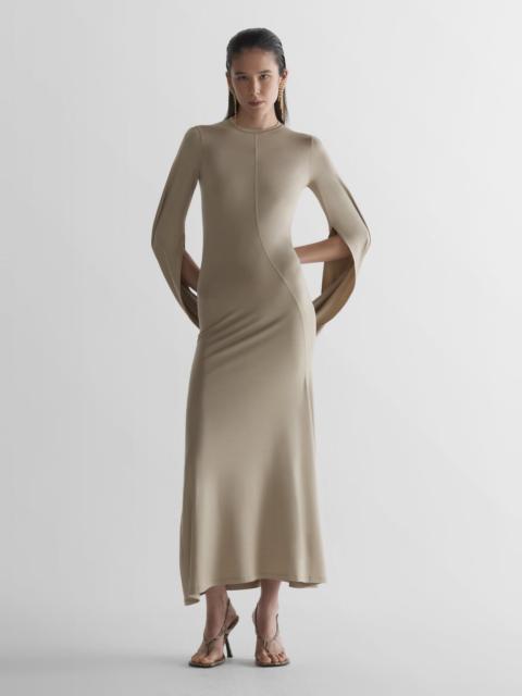 MUGLER Cascade loop jersey dress