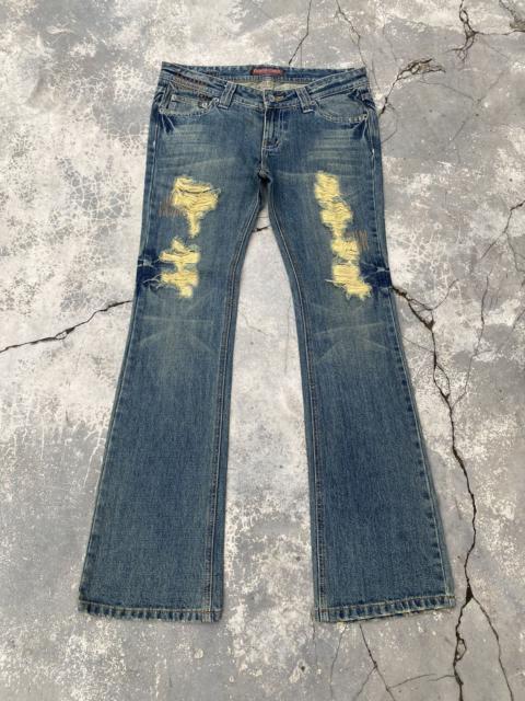 Other Designers Japanese Brand - FLOWER CIRCLE Distressed Flare